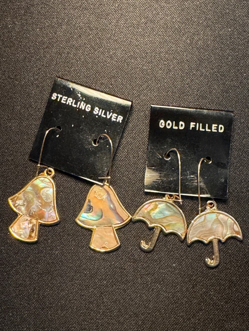2 Pair of Pierced Abalone Earrings